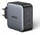 Зар.пр. 220V UGREEN CD254 100W 2xType-C GaN PD Fast Charger Black