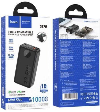 HOCO Q27B Jewel 22.5W+PD20W + watch charger 10000mAh Black