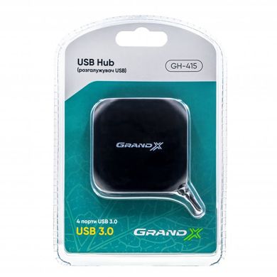 USB HUB Grand-X Travel USB 3.0 GH-415