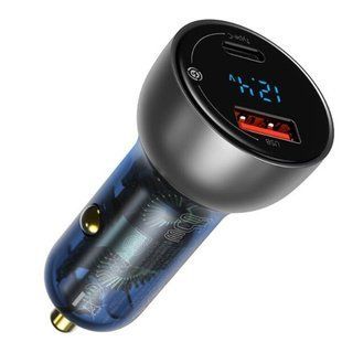 Зар.уст. авто Baseus Particular Digital Display QC+PPS 65W Dark Grey Include