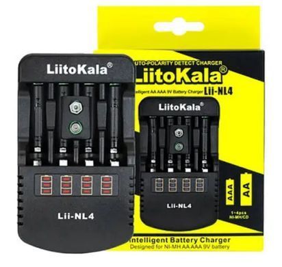 Зар.уст. Litto Kala Lii-NL4 (4 каналы дисплей АА, ААА, 9В)