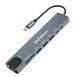 USB HUB WALKER WHUB-63 8в1 Type-C Grey