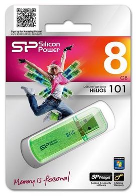 Silicon Power 8 GB Helios 101 Green SP008GBUF2101V1N