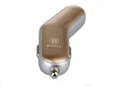 Зар.уст. авто Baseus 2.4A smart-thin bussiness series Gold+Silver