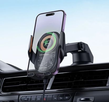 Hoco HW34 wireless charging Blue whale 3-axis linkage Black
