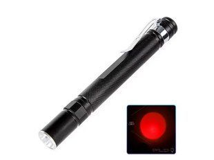 Фонарь Luxury 706-XPE(Red), 2хААА zoom, зажим, только красный свет