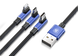 Кабель Lightning + micro USB + Type-C Baseus MVP Mobile game 3.5A 1.2M Blue (CAMLT-WZ03)