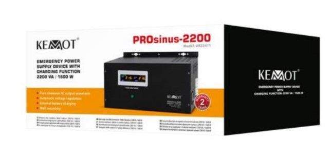 Інвертор KEMOT PROsinus-2200 12В 2200ВА 1600Вт 30А (URZ3411)