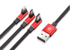 Кабель Lightning + micro USB + Type-C Baseus MVP Mobile game 3.5A 1.2M Red (CAMLT-WZ09)