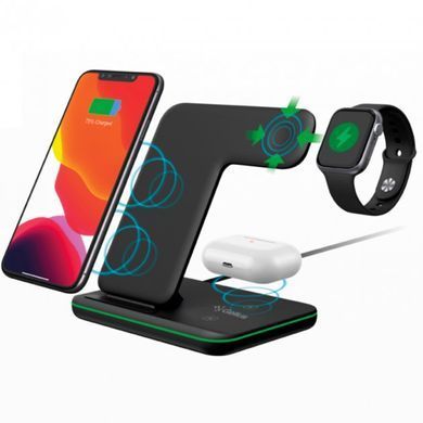 Зар.пр. безпровідний Gelius Pro GP-AWC01 Wireless Charger 3 in1 15W Black