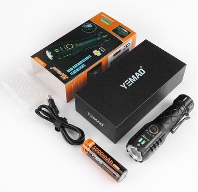 Фонарь YEMAO YM-G217, 2000LM, аккум 21700 (5000 mAh) Тактичный