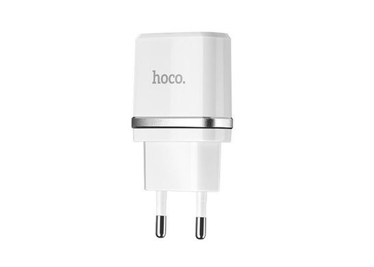 Зар.пр. 220V Hoco C12 2.4A USB micro USB White