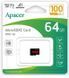 micro SD 64Gb Hi Speed Apacer (AP64GMCSX10UB-RA)