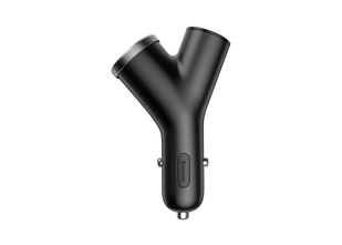 Зар.пр. авто Baseus Y type 2USB+cigarette lighter extended 3.4 A Black (CCALL-YX01)