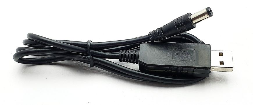 Кабель живлення до Wi-Fi роутерів ACCLAB USB to DC, 5,5х2,1 мм, 9V, 1A Black